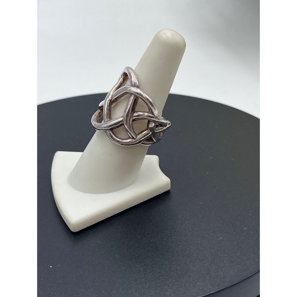 Sterling Silver Knot Statement Ring - Silver - image 4